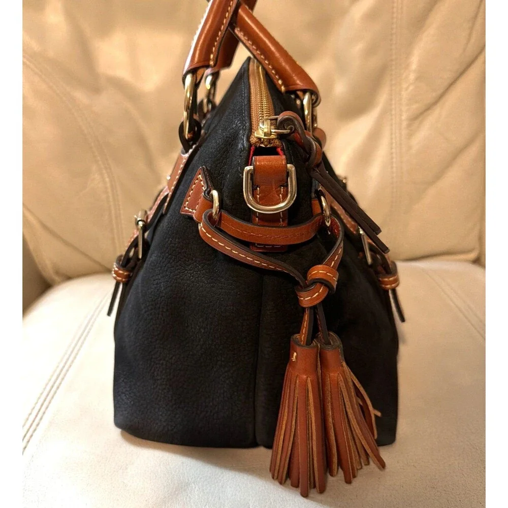 Dooney & Bourke Bristol Satchel Nubuck Leather Black
